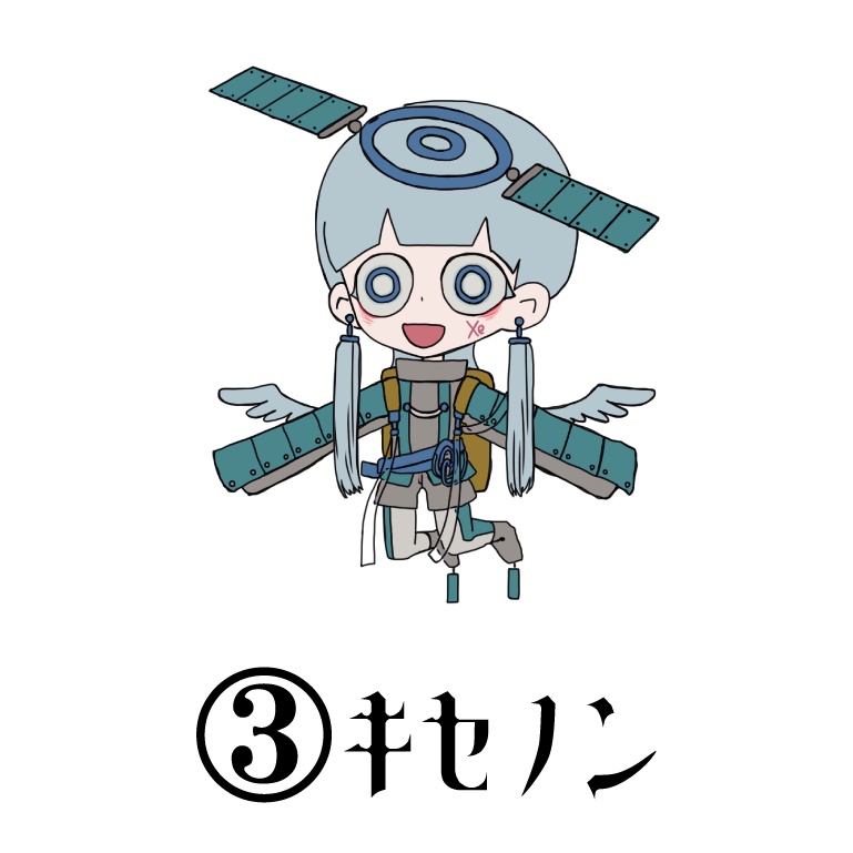 ミニキャラステッカー6種類