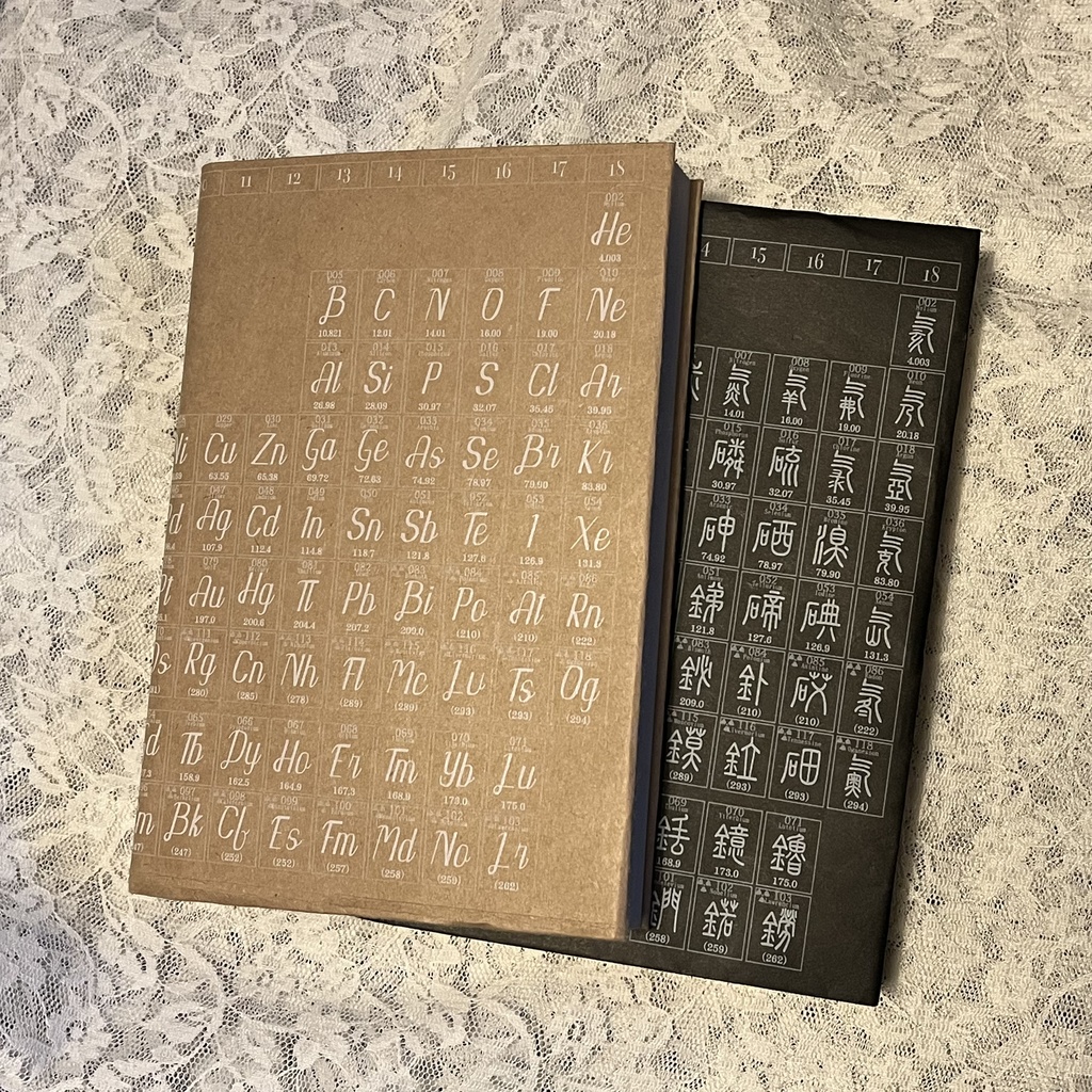 【文庫本用】元素周期表ブックカバー