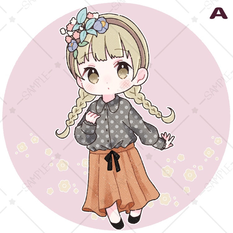 【ミニキャラ女の子】選べるSNSアイコン!