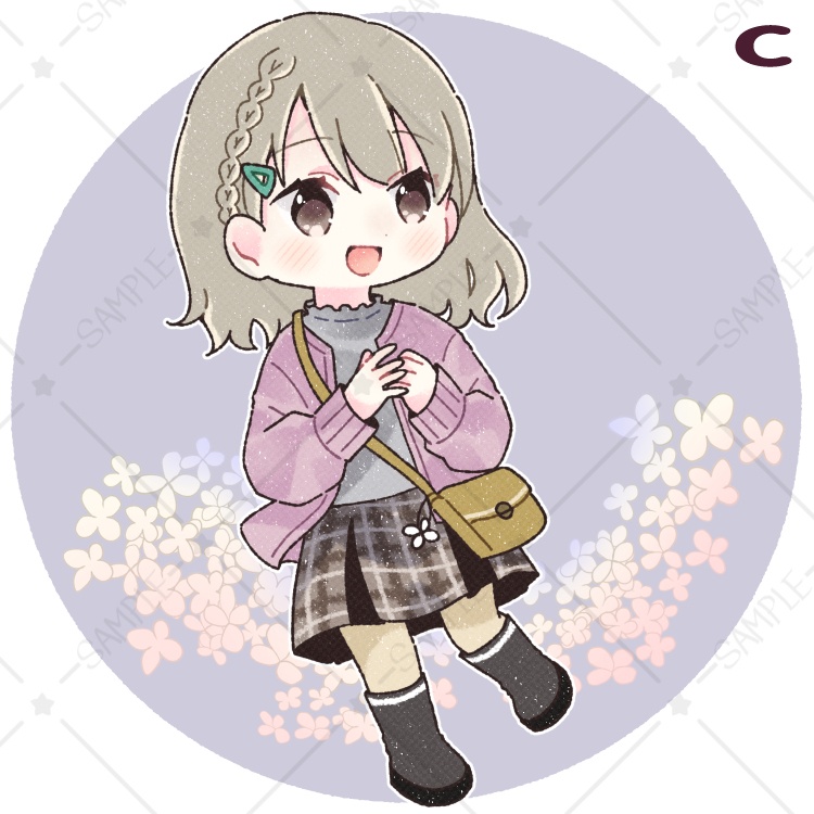 【ミニキャラ女の子】選べるSNSアイコン!