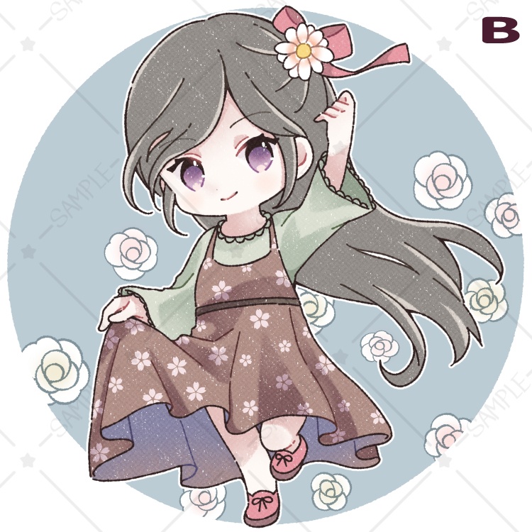 【ミニキャラ女の子】選べるSNSアイコン!