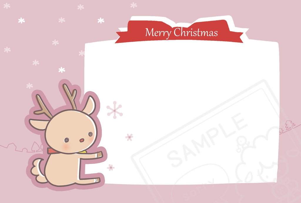 クリスマス メッセージカードのイラスト - maa-nanamog - BOOTH