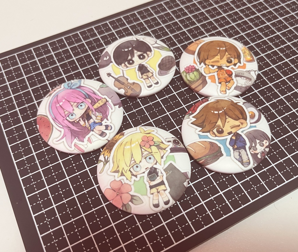 ハルバル町 おともだち缶バッジ