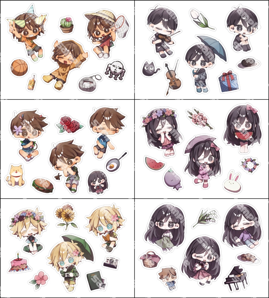 ハルバル町 思い出フレークシール