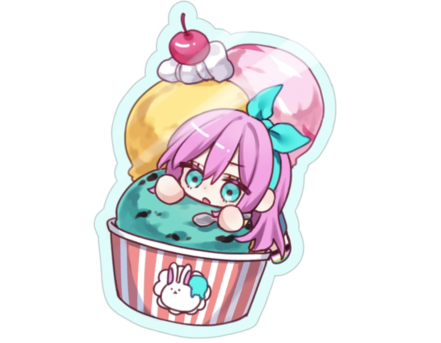三段アイスのアクリルシール