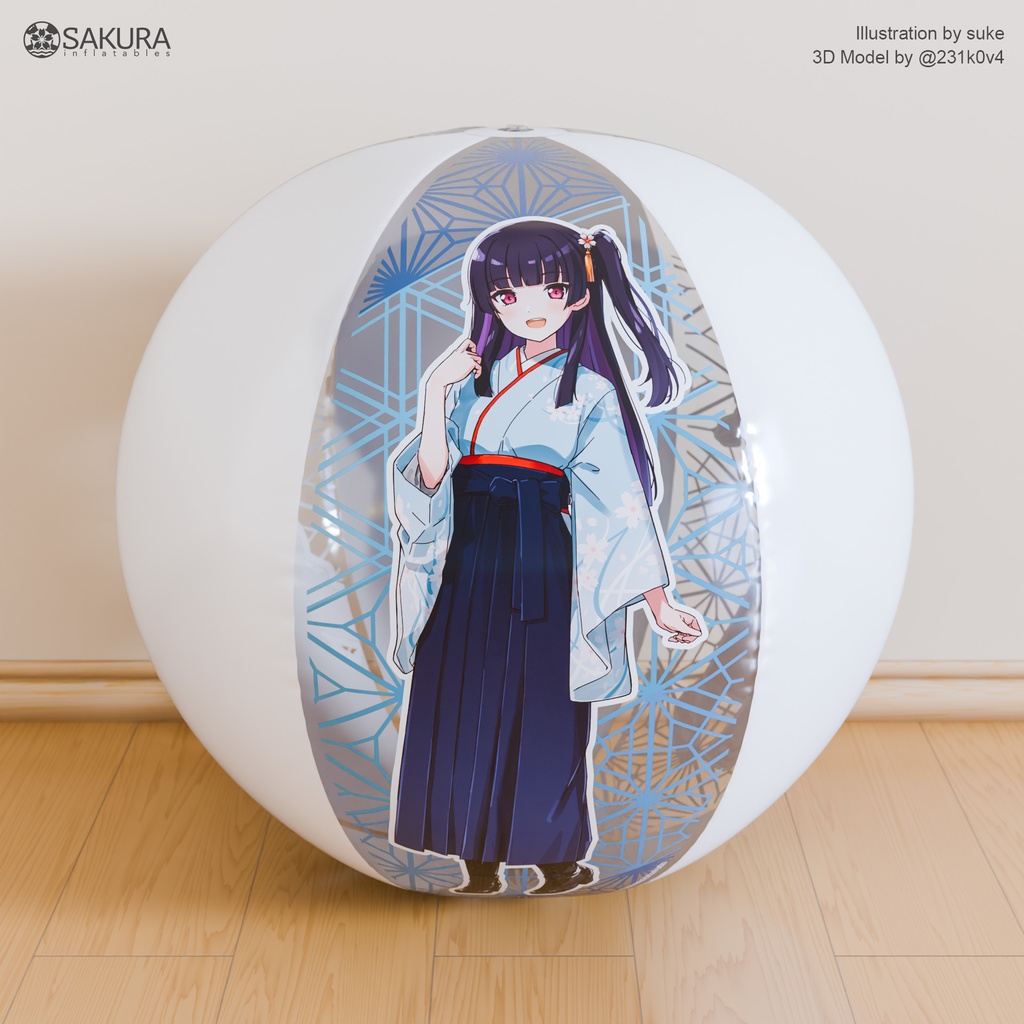 艶島さくら すけ先生コレクション ビーチボール 90cm / Sakura suke-sensei Collection Beach Ball 90cm
