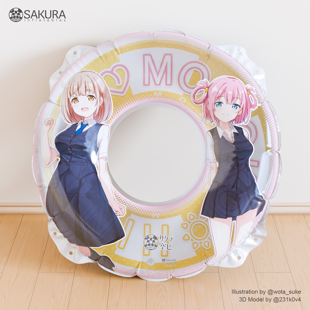桃子&日菜乃 うきわ型空ビ / Momoko & Hinano Inflatable Ring