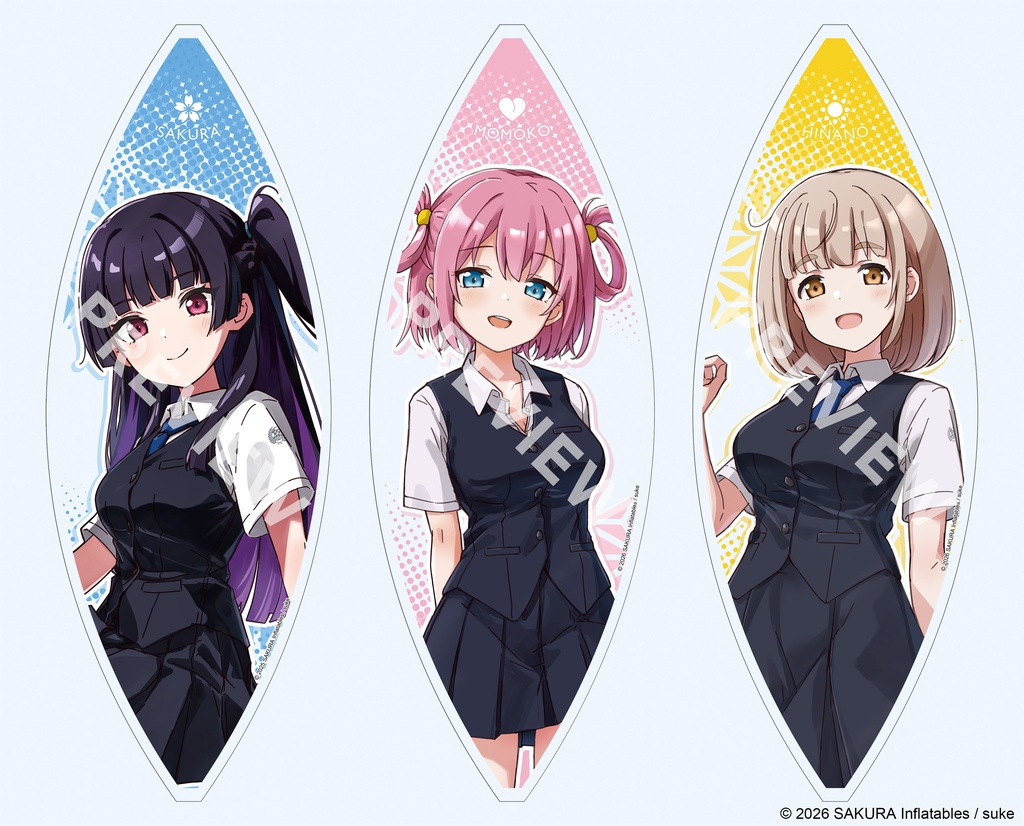 制服 さくら・桃子・日菜乃 ビーチボール / Uniform Sakura&Momoko&Hinano Beach Ball