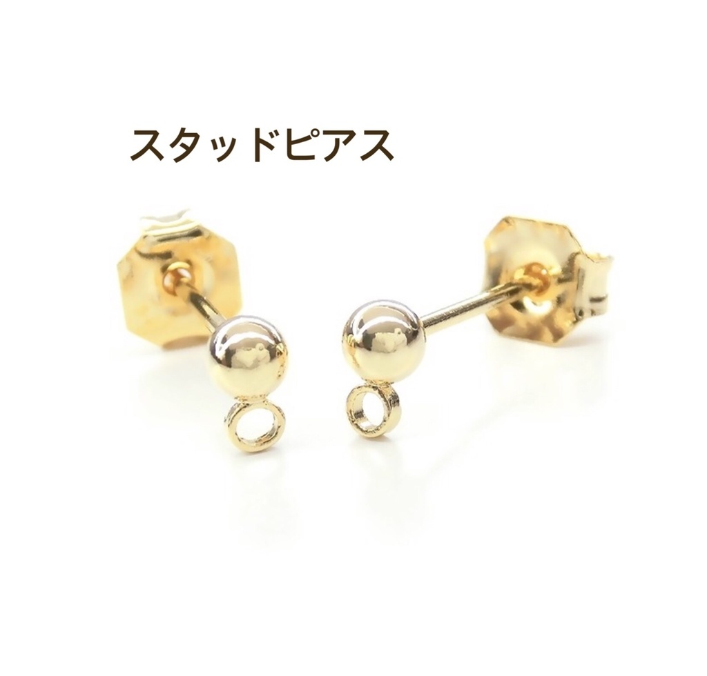 * カミナリ * アクセサリー 稲光 ゴールド シンプル 雷 イナズマ スタッドピアス ・ ポストピアス / ノンホールイヤリング ノンホールピアス