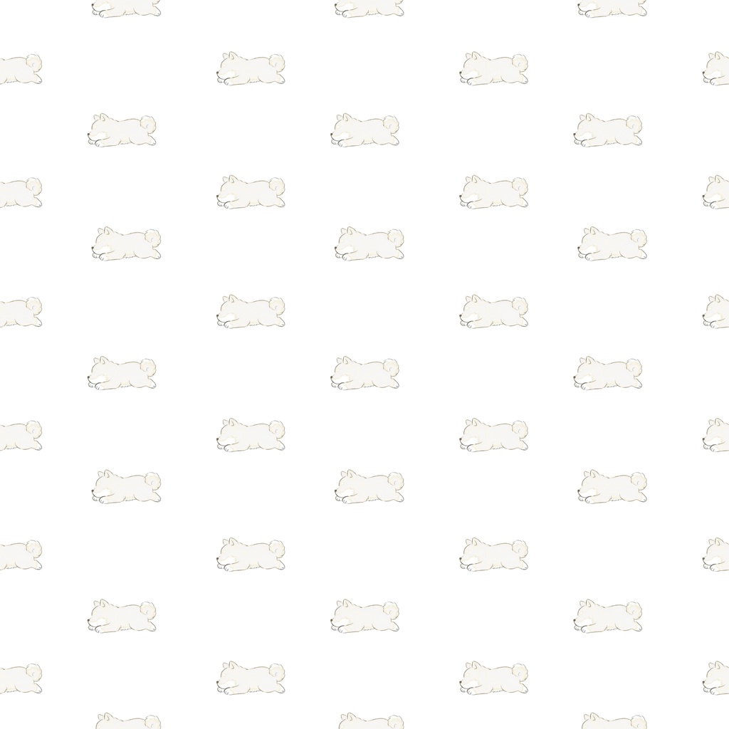 【無料・商用利用可】柴犬デジタルペーパー|寝そべり10色|透過PNG|GoodNotes・SNS・壁紙向け