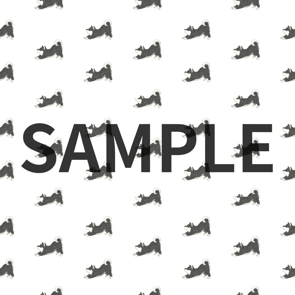 【商用利用可】柴犬シームレスパターン素材「のび」25色|高解像度PNG|背景・ラッピング・SNS・印刷向け