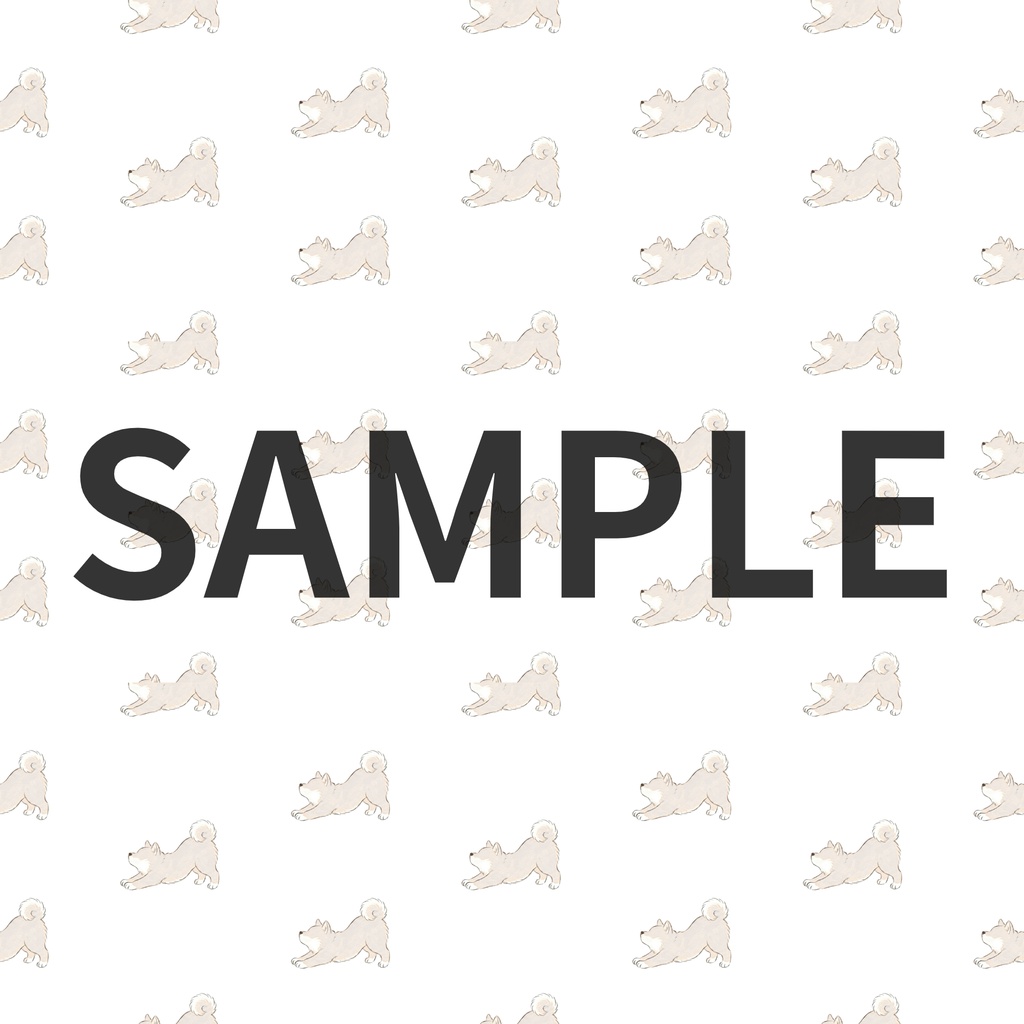 【商用利用可】柴犬シームレスパターン素材「のび」25色|高解像度PNG|背景・ラッピング・SNS・印刷向け