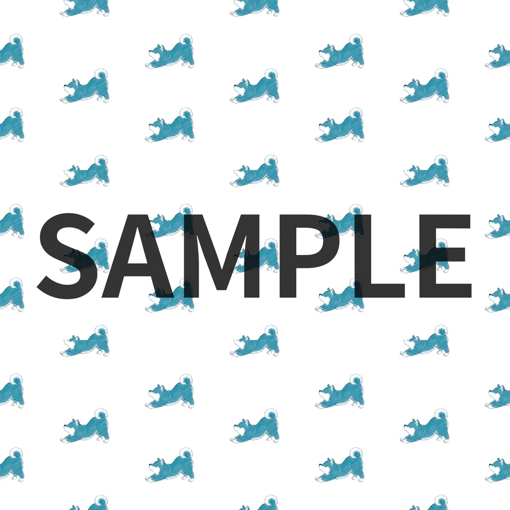 【商用利用可】柴犬シームレスパターン素材「のび」25色|高解像度PNG|背景・ラッピング・SNS・印刷向け