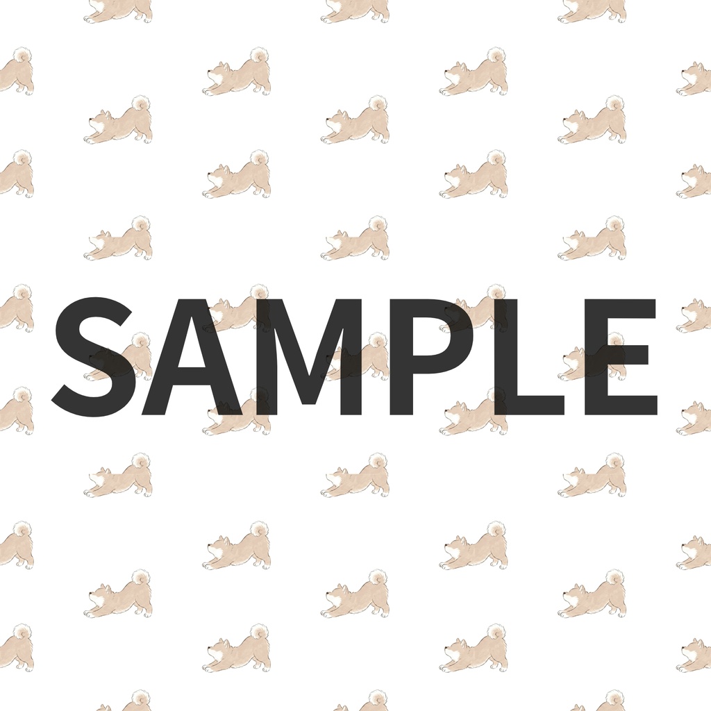 【商用利用可】柴犬シームレスパターン素材「のび」25色|高解像度PNG|背景・ラッピング・SNS・印刷向け