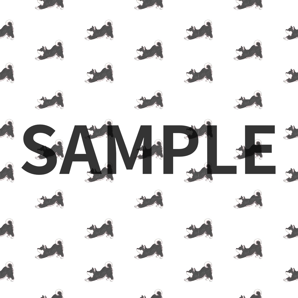 【商用利用可】柴犬シームレスパターン素材「のび」25色|高解像度PNG|背景・ラッピング・SNS・印刷向け
