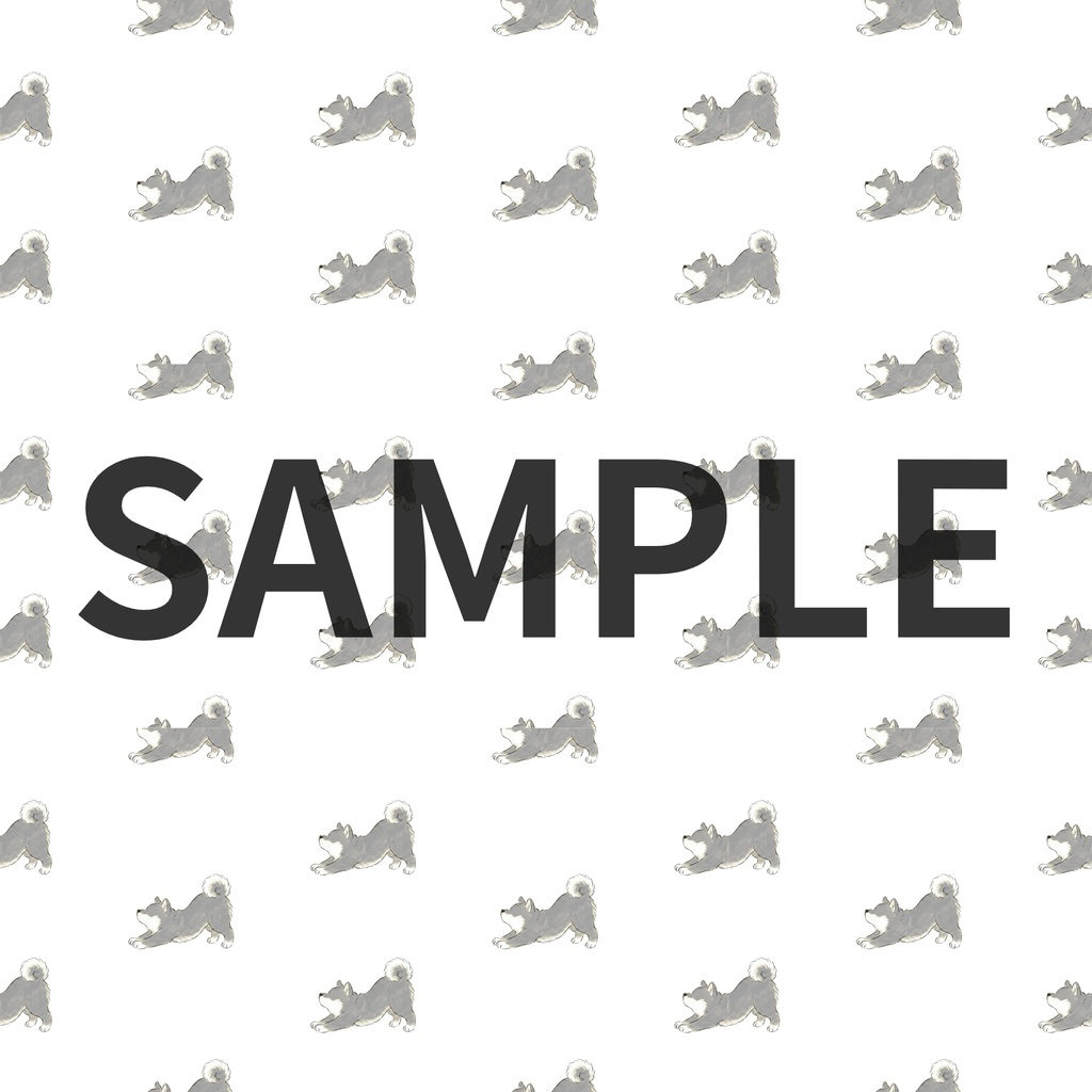 【商用利用可】柴犬シームレスパターン素材「のび」25色|高解像度PNG|背景・ラッピング・SNS・印刷向け