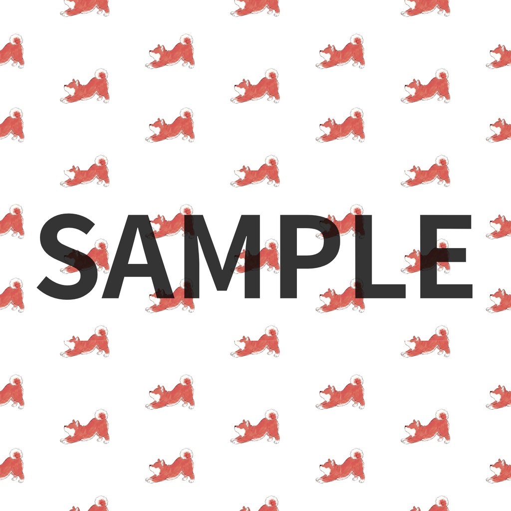 【商用利用可】柴犬シームレスパターン素材「のび」25色|高解像度PNG|背景・ラッピング・SNS・印刷向け