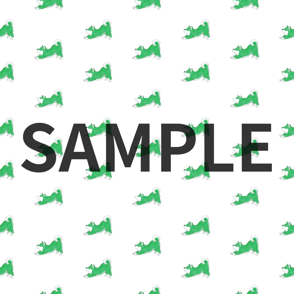 【商用利用可】柴犬シームレスパターン素材「のび」25色|高解像度PNG|背景・ラッピング・SNS・印刷向け