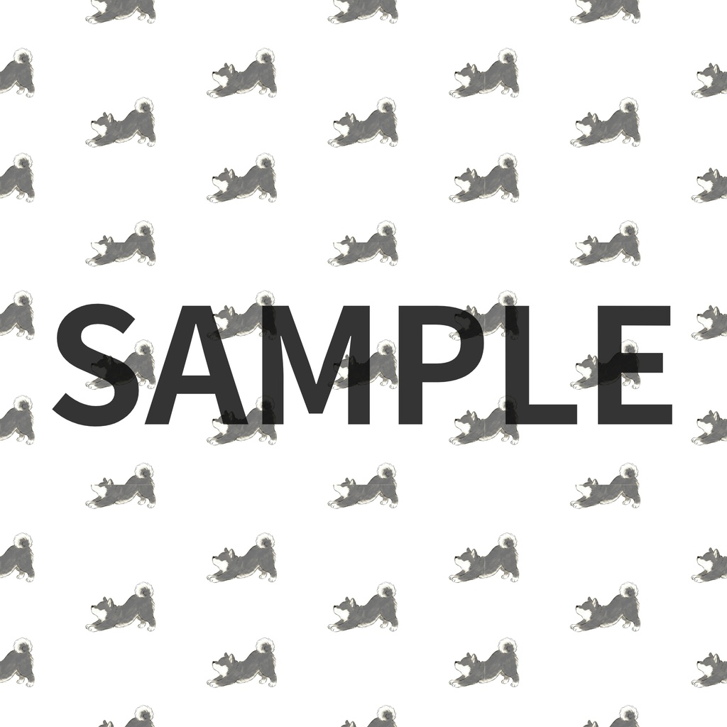 【商用利用可】柴犬シームレスパターン素材「のび」25色|高解像度PNG|背景・ラッピング・SNS・印刷向け