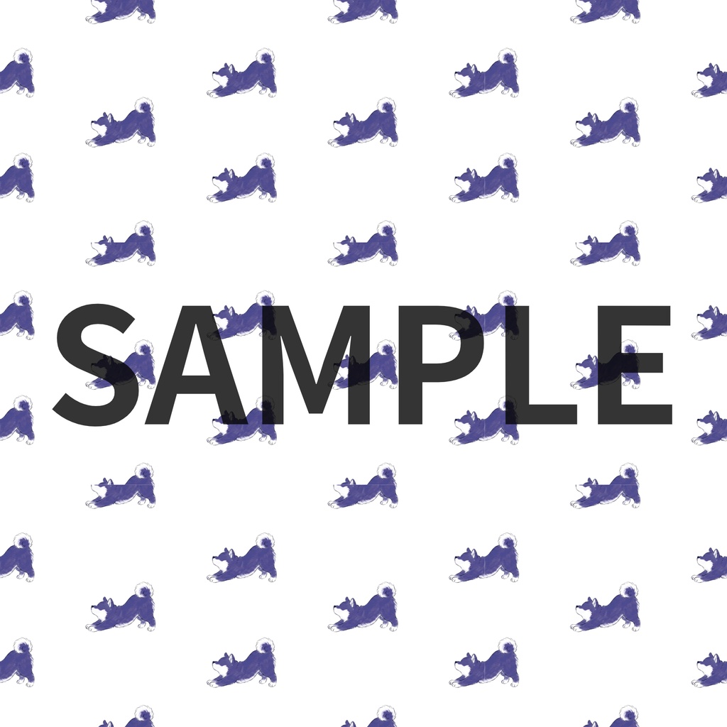 【商用利用可】柴犬シームレスパターン素材「のび」25色|高解像度PNG|背景・ラッピング・SNS・印刷向け