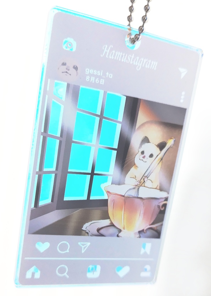 インスタ風オーロラアクリルキーホルダー