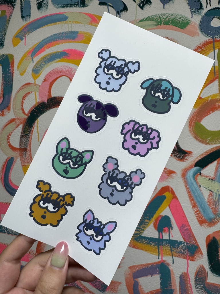 わんこたちのステッカー