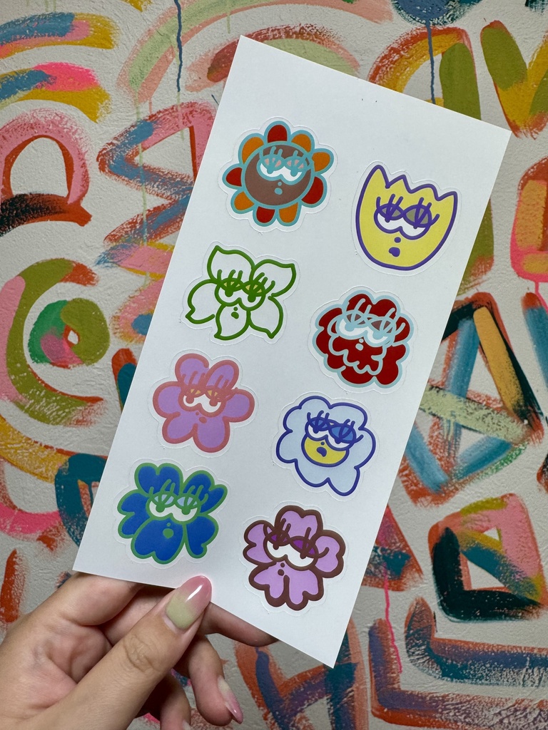 おはなたちのステッカー