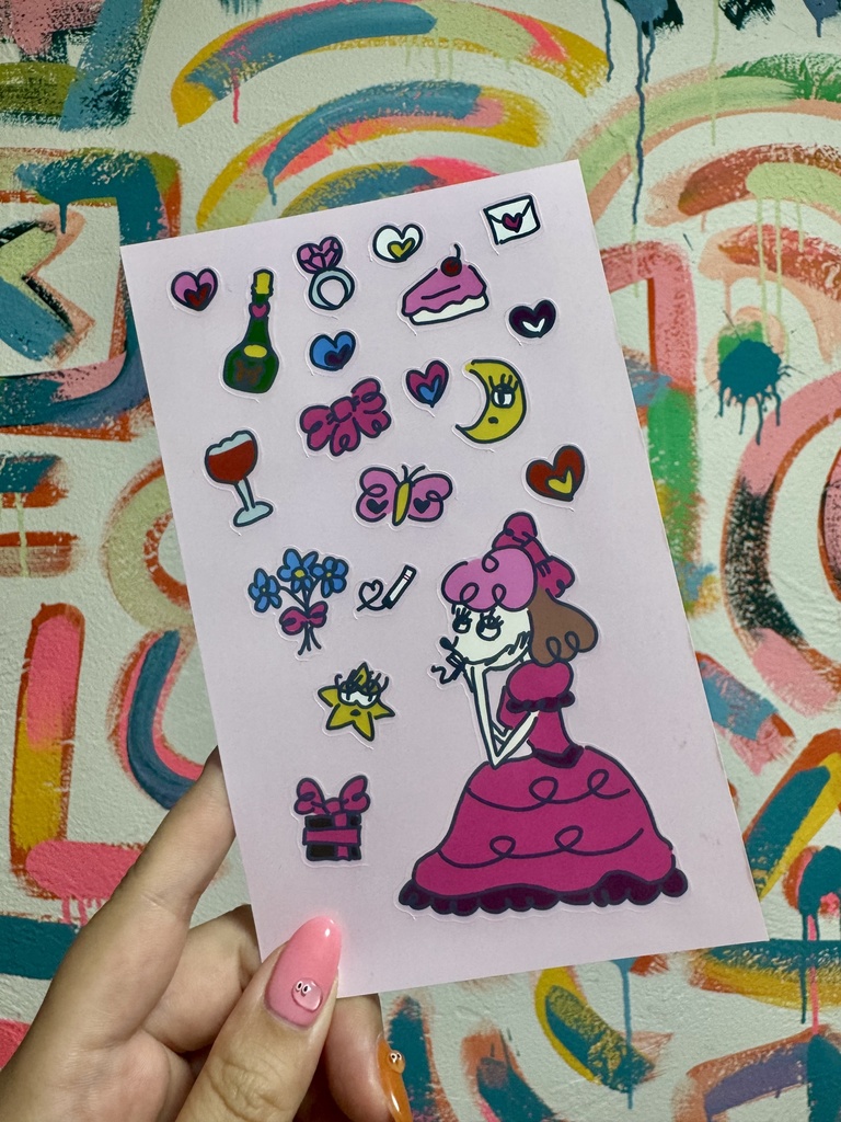 キャバプーはお姫様。ステッカー