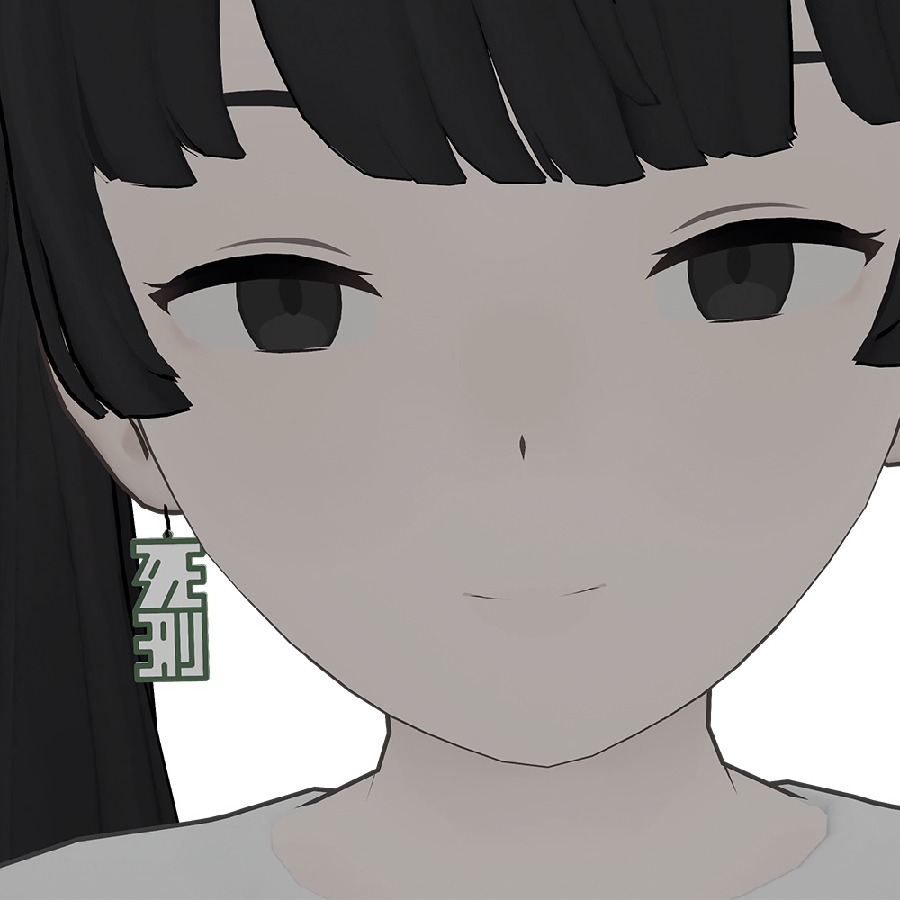 【3Dモデル】作字ピアス