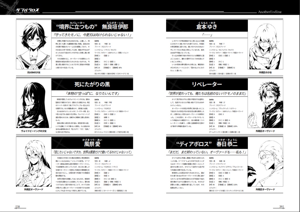 電子書籍版『Another EndLine』ダブルクロス同人ステージ&データ集 SPLL:E113003