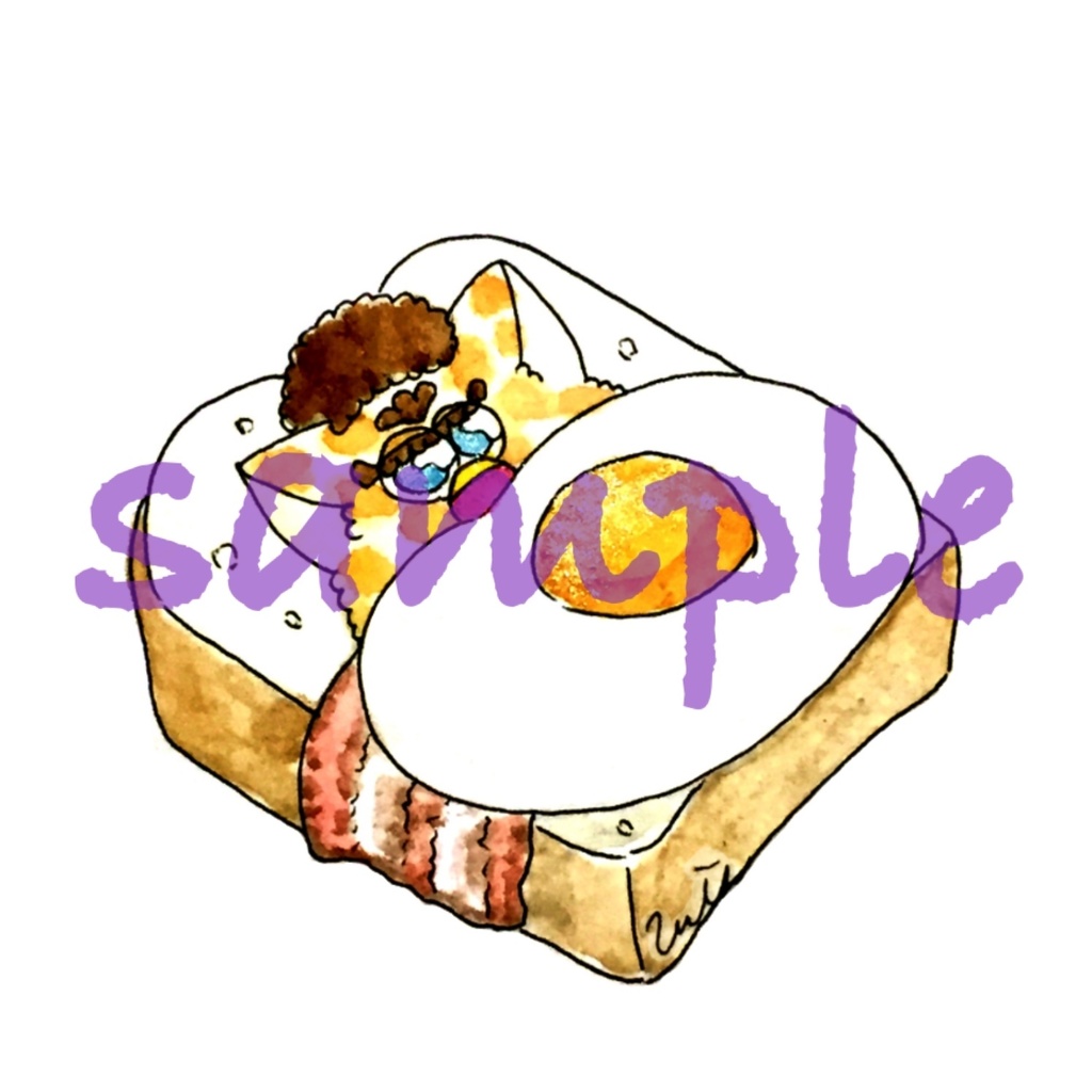 ベーコンエッグのお布団Tシャツ