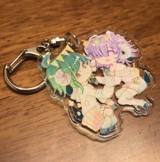 アクリルキーホルダー 羊のパジャマパーティー