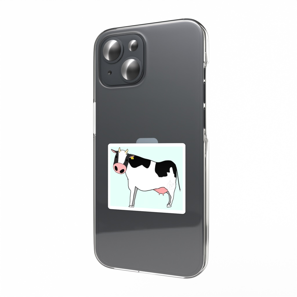 牛さんスマホステッカー