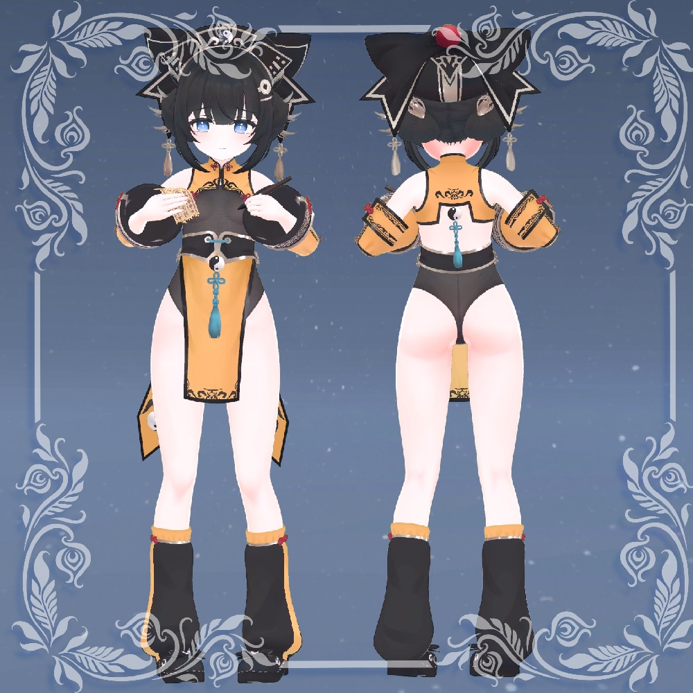 オリジナルモデル「白ー(shiro) 蓮ー(Lian)」-vrchat