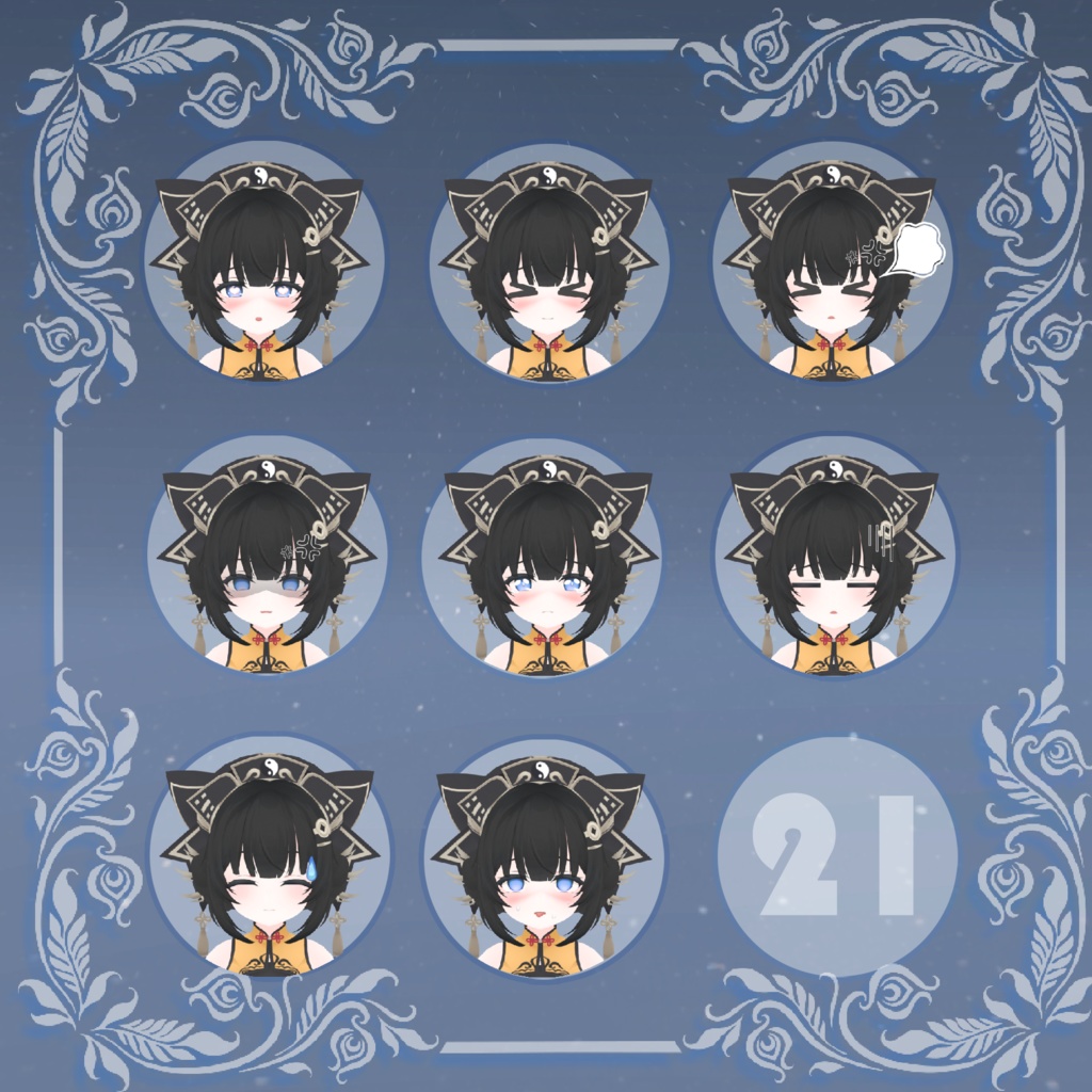 オリジナルモデル「白ー(shiro) 蓮ー(Lian)」-vrchat