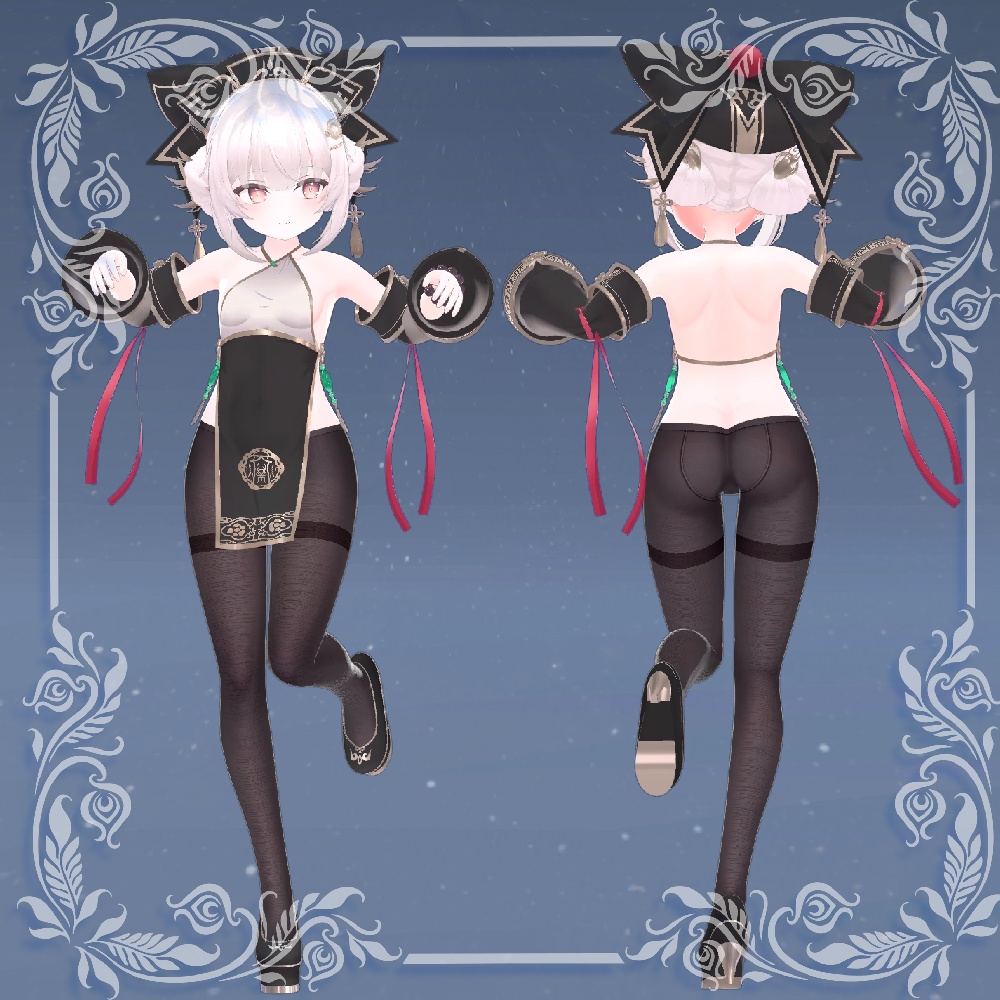 オリジナルモデル「白ー(shiro) 蓮ー(Lian)」-vrchat