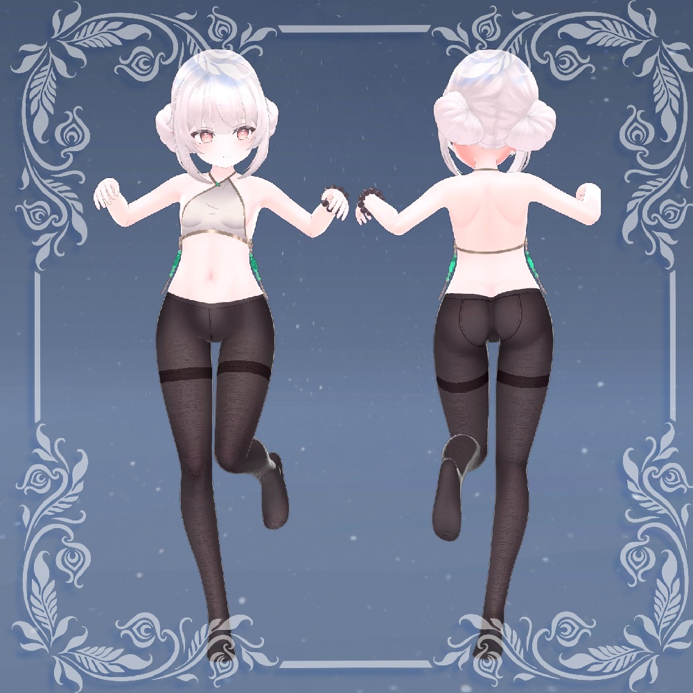 オリジナルモデル「白ー(shiro) 蓮ー(Lian)」-vrchat