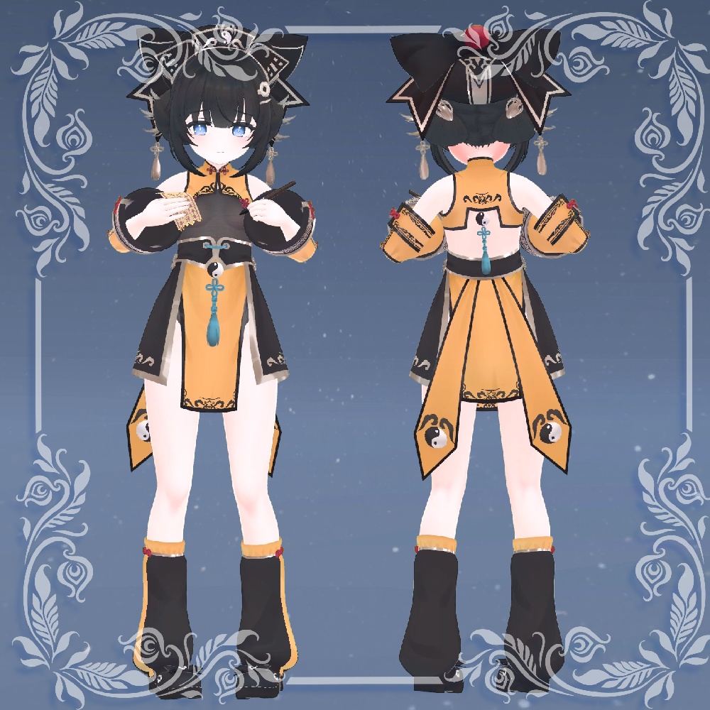 オリジナルモデル「白ー(shiro) 蓮ー(Lian)」-vrchat