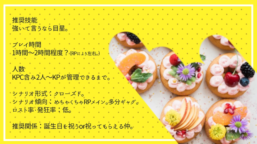 【CoC】ばーすでいきっちん