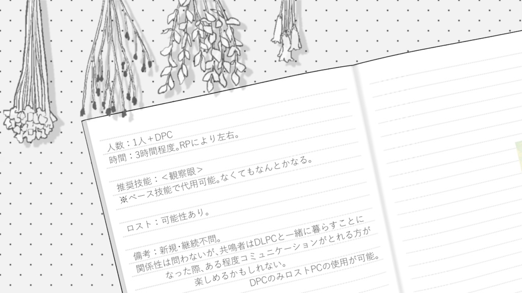 【エモクロアTRPG】Daywrite