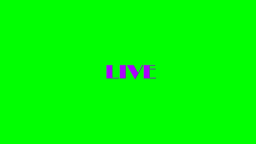 "LIVE"２色変色ロゴ　水色→紫 その他色指定可