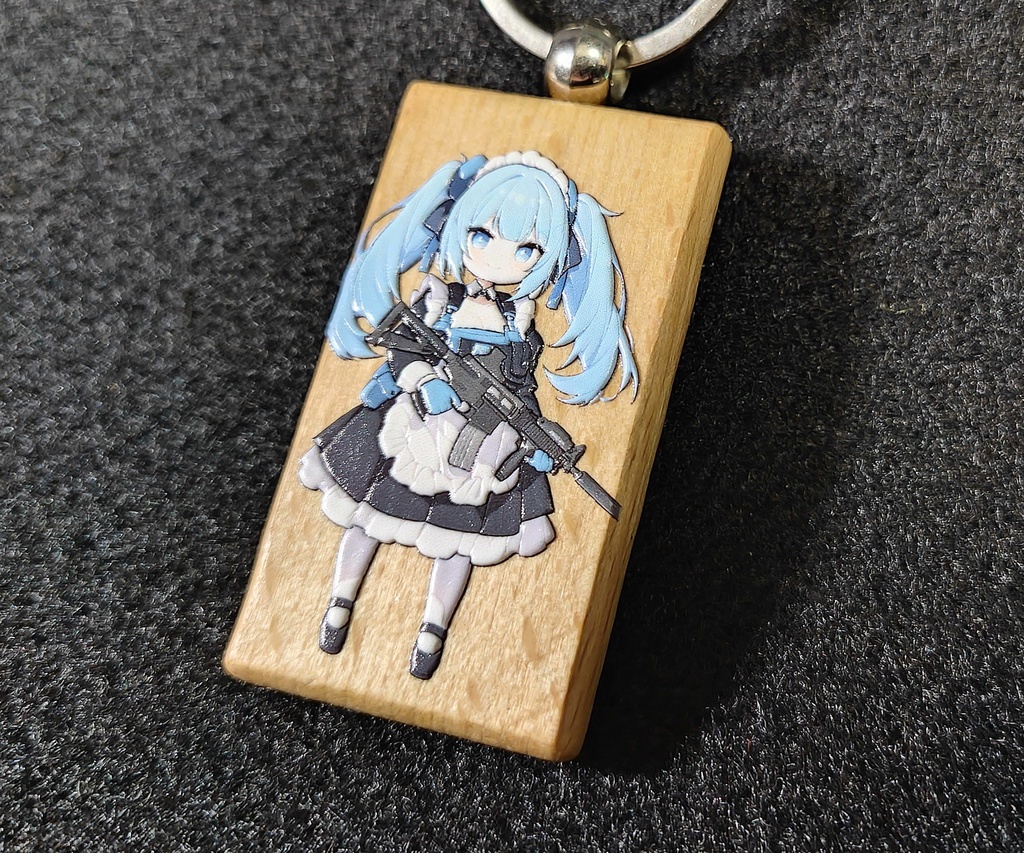 「必中祈願」サバゲーお守りキーホルダー　UV半立体プリント