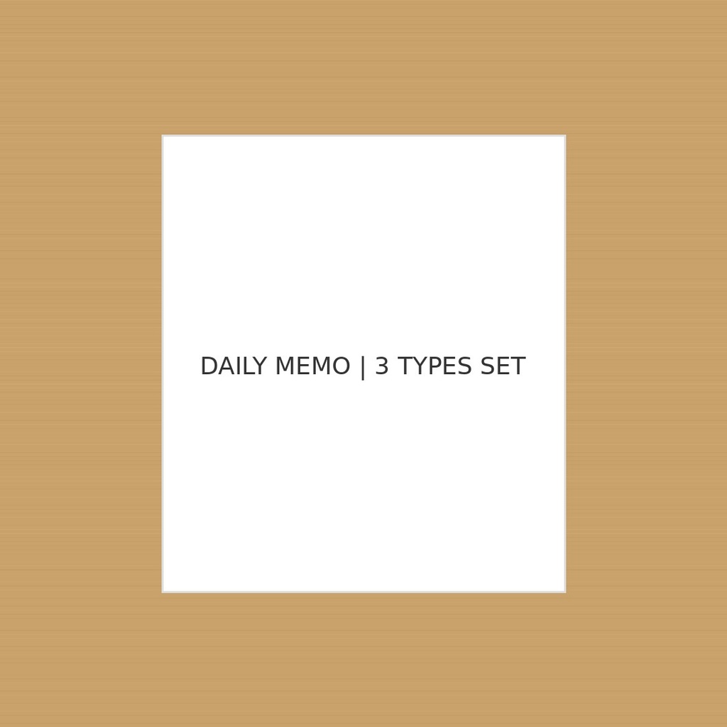 NuMono メモ用紙 3種セット ― 方眼・ライン・無地 ―