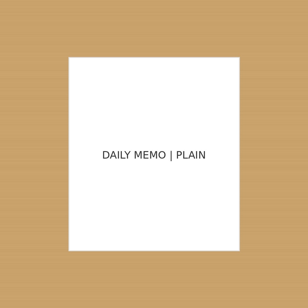 NuMono メモ用紙｜無地 ― 発想を広げる、自由な余白 ―