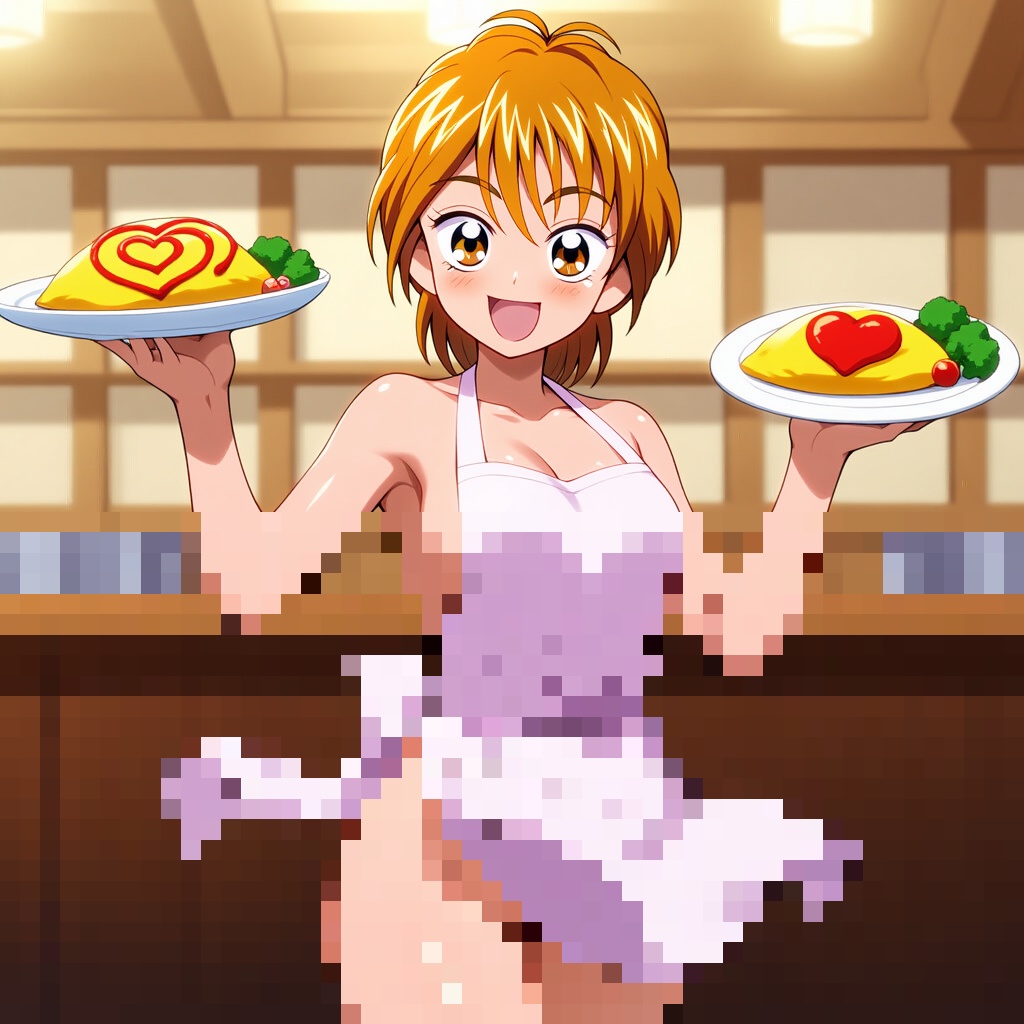 全プ○キュア（ワンプリ有り）で裸エプロン・ケチャップニプレス：１３４４枚【all pr*cure in naked apron and ketchup pasties: 1344 images】
