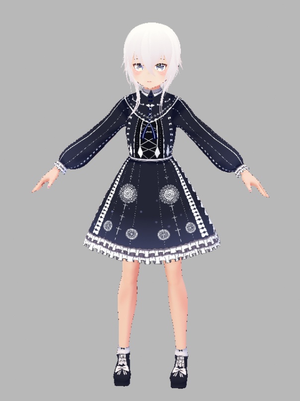 Vroid用テクスチャ ワンピーステクスチャ Gothic Lolita ゴスロリ Ppp A Booth