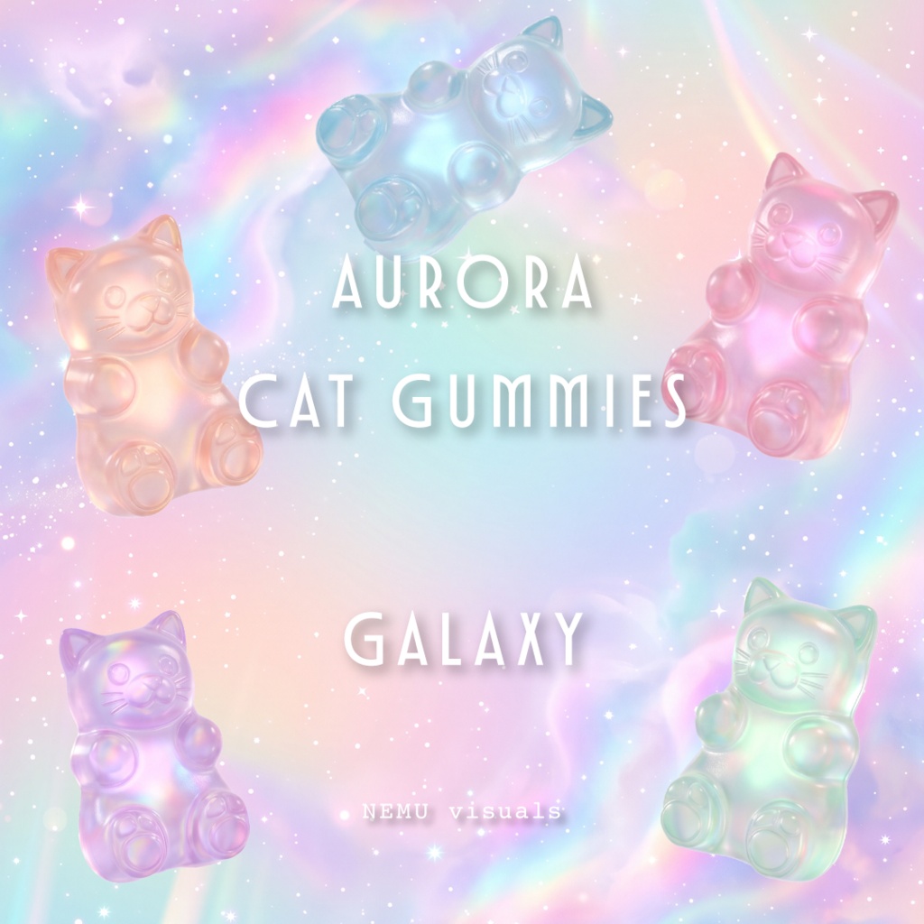 Aurora Cat Gummies Galaxy