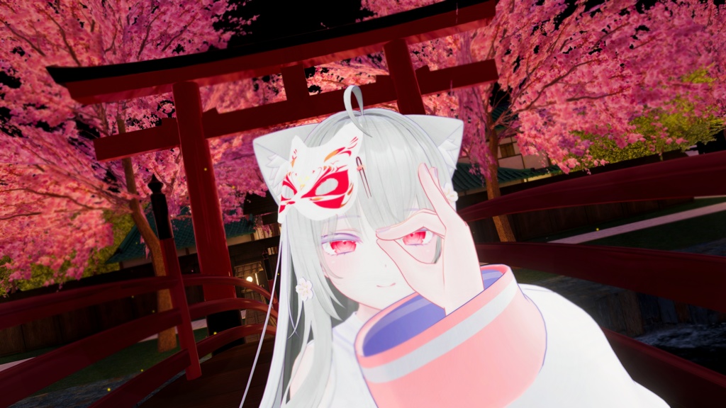 【Free Fox Mask】狐面『VRCアクセサリー』