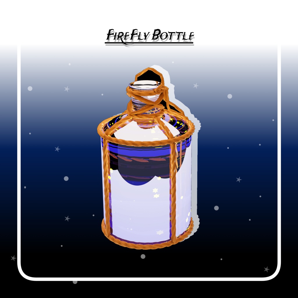 【Free VRC Model】Firefly Bottle 夜中の光蛍ビン