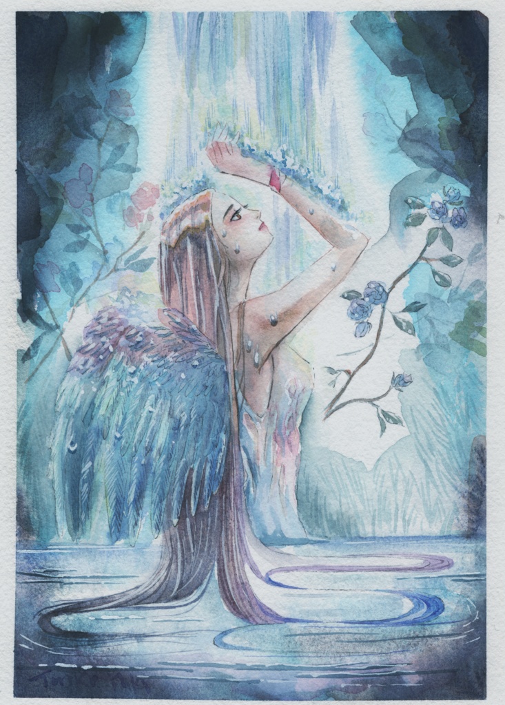 ダウンロード　水に打たれる天使の癒し